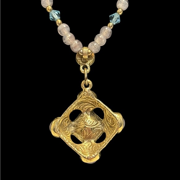 1928 Collection Gold Tone Beaded Necklace 16”+2” - Picture 3 of 8